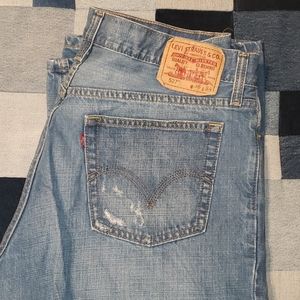 Levi 527 Boot Cut 36x34 Frayed